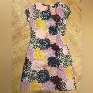 Boden Floral Print Dress with Short Sleeves